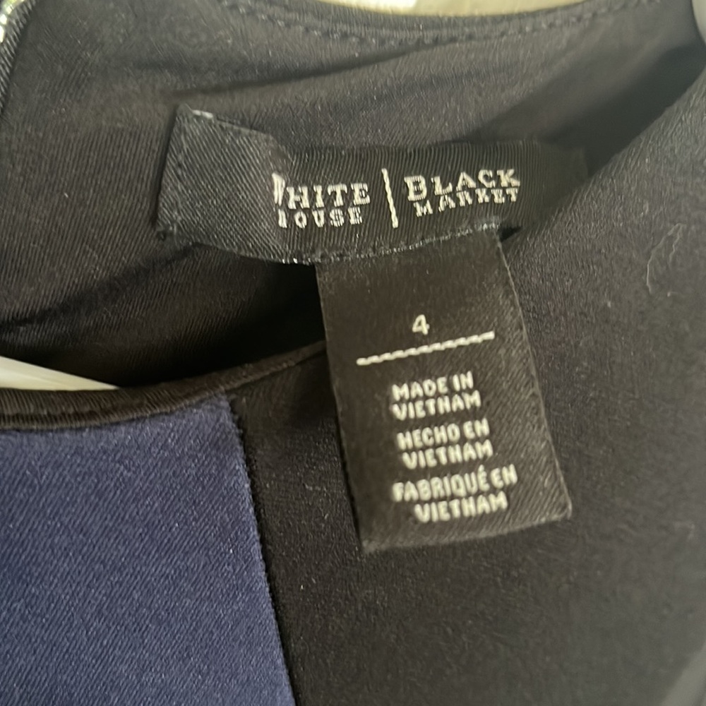 White House Black Market Navy, Gray & Black Dress - Picture 10 of 10